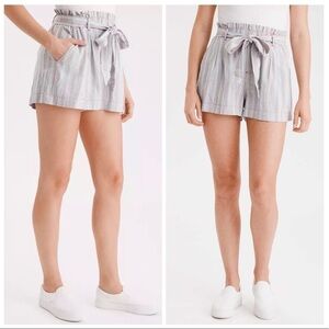 AMERICAN EAGLE Striped Drawstring Shorts